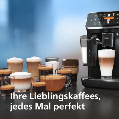 Serie 5400 (EP5441/50)–Genießen Sie 12 Getränke,schnell reinigendes LatteGo,intuitives TFT-Display,anpassbare Kaffeeeinstellungen,erstklassiges Küchendesign